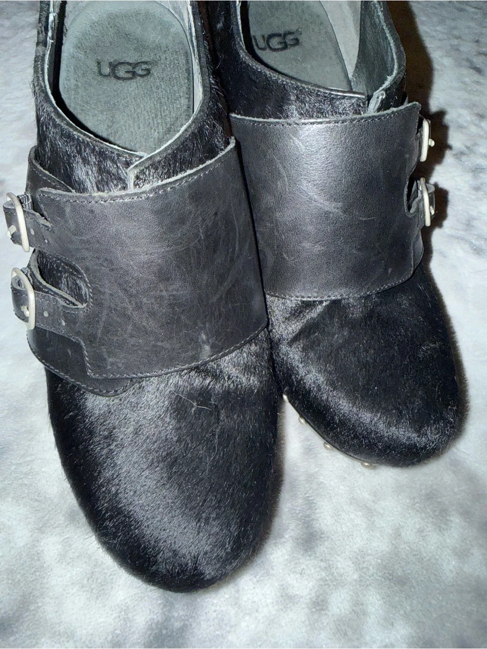 UGG - Ilana Calf Hair Ankle Leather Platform Bootie - Women’s 10